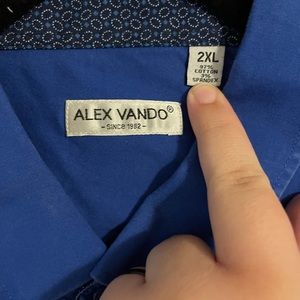Alex vando blue dress shirt